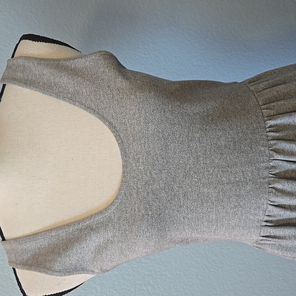 J CREW Cotton Villa Tank Dress Gray Sleeveless Back Button Up Sz Small - Picture 2 of 14